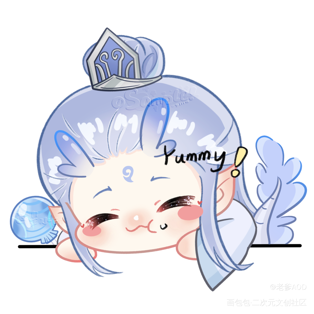 饼饼表情包_哪吒之魔童闹海敖丙哪吒Q版我要上首推绘画绘画作品