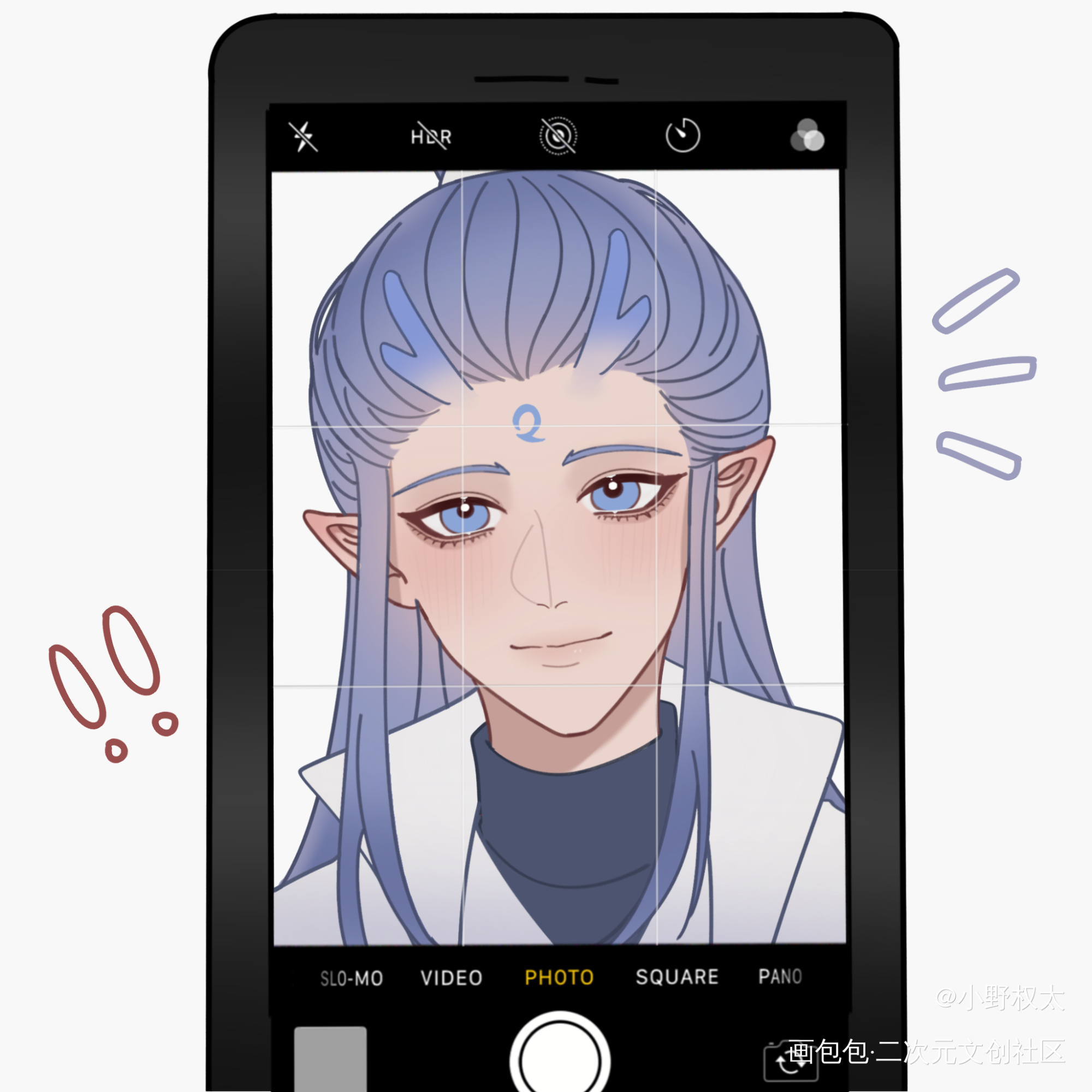 拍小龙的时候镜头怼太近的话…_哪吒之魔童降世藕饼敖丙绘画作品