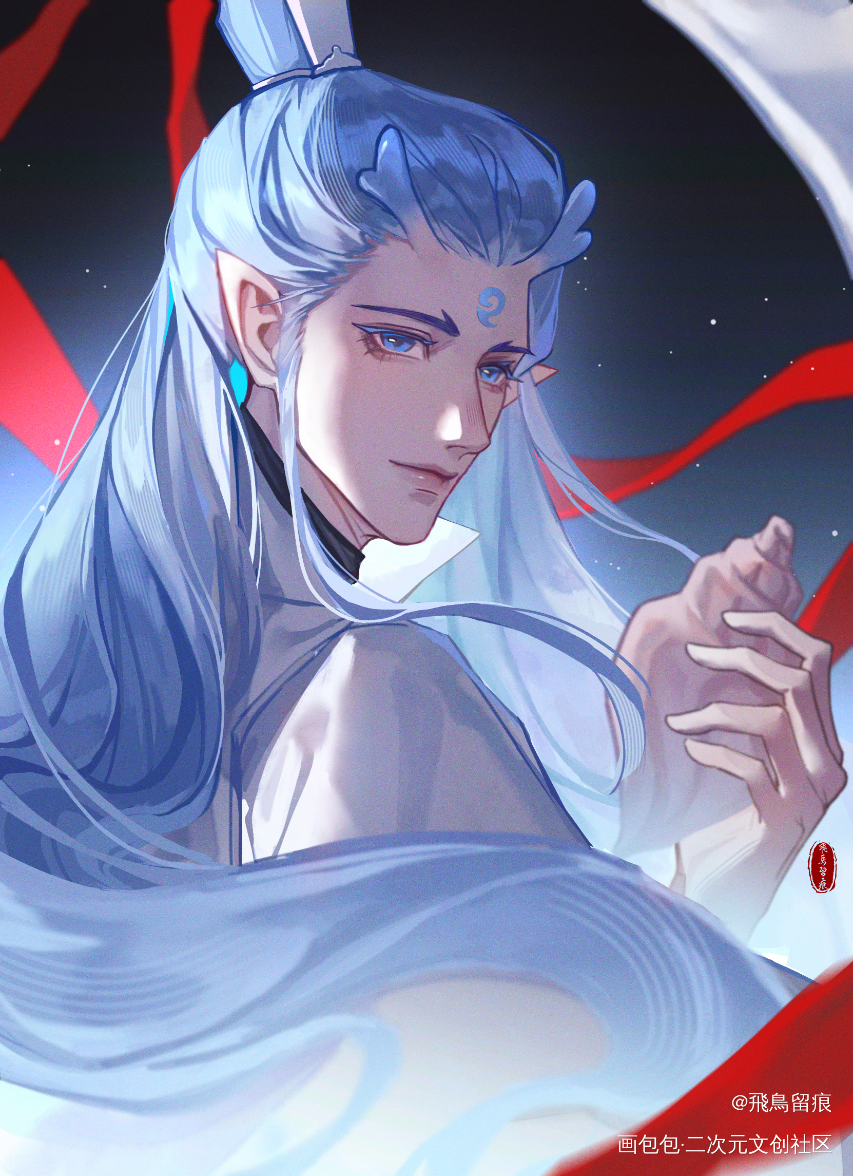 【敖丙】我定千里来相会_哪吒之魔童闹海敖丙绘画作品