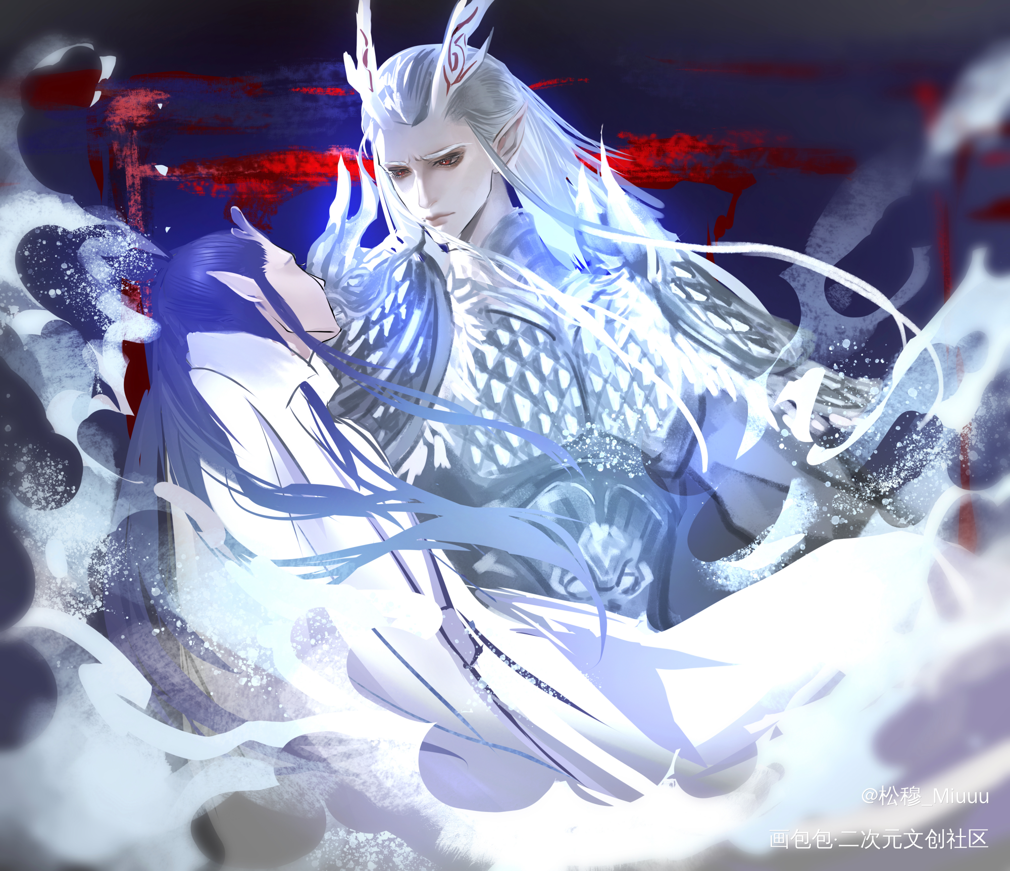 圣父怜子_敖光哪吒之魔童闹海绘画作品
