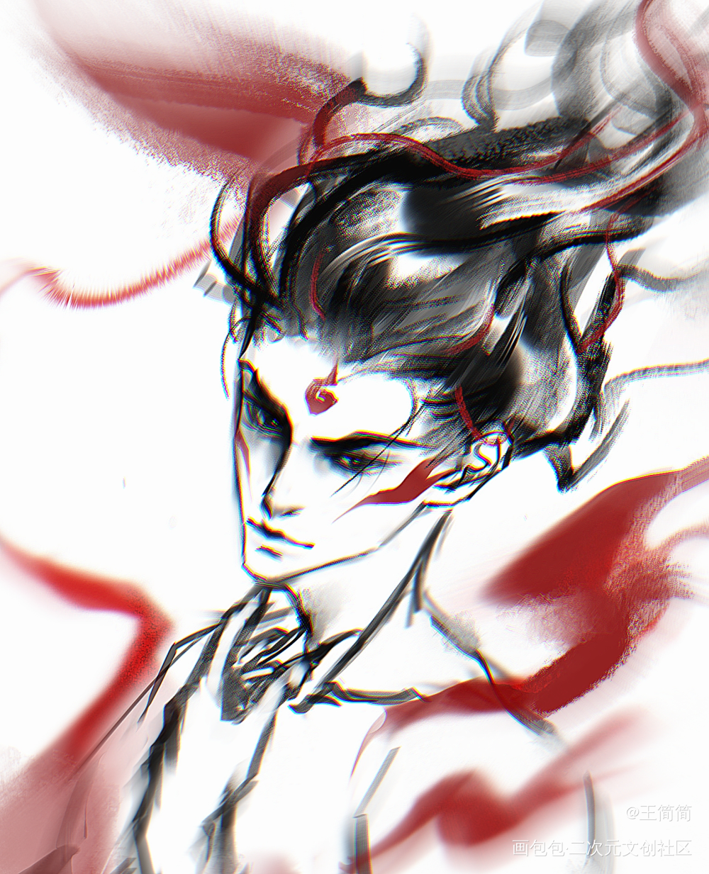 摸了大藕～_哪吒之魔童闹海藕饼哪吒绘画作品