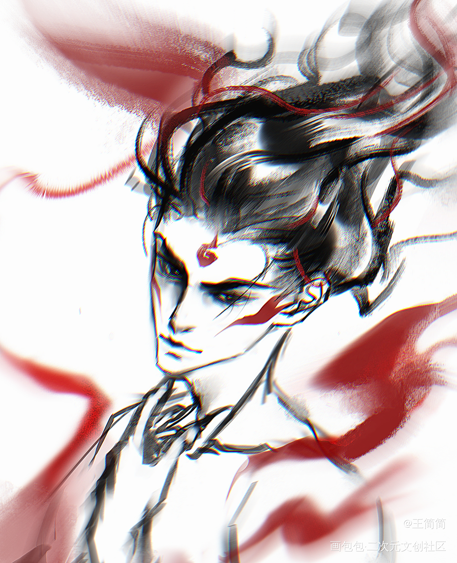 摸了大藕～_哪吒之魔童闹海藕饼哪吒绘画作品