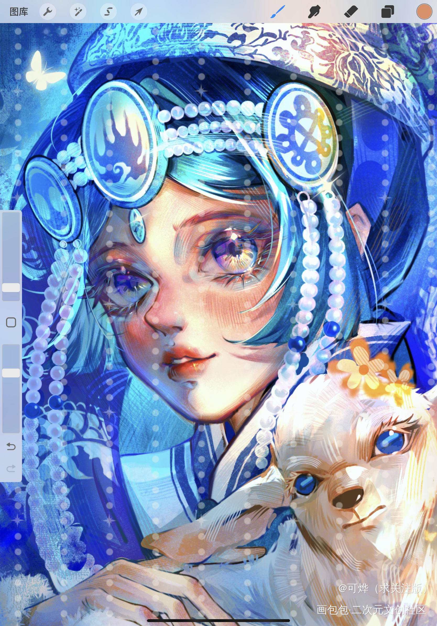 两年后回归_古风拟人插画文物拟人原创绘画作品