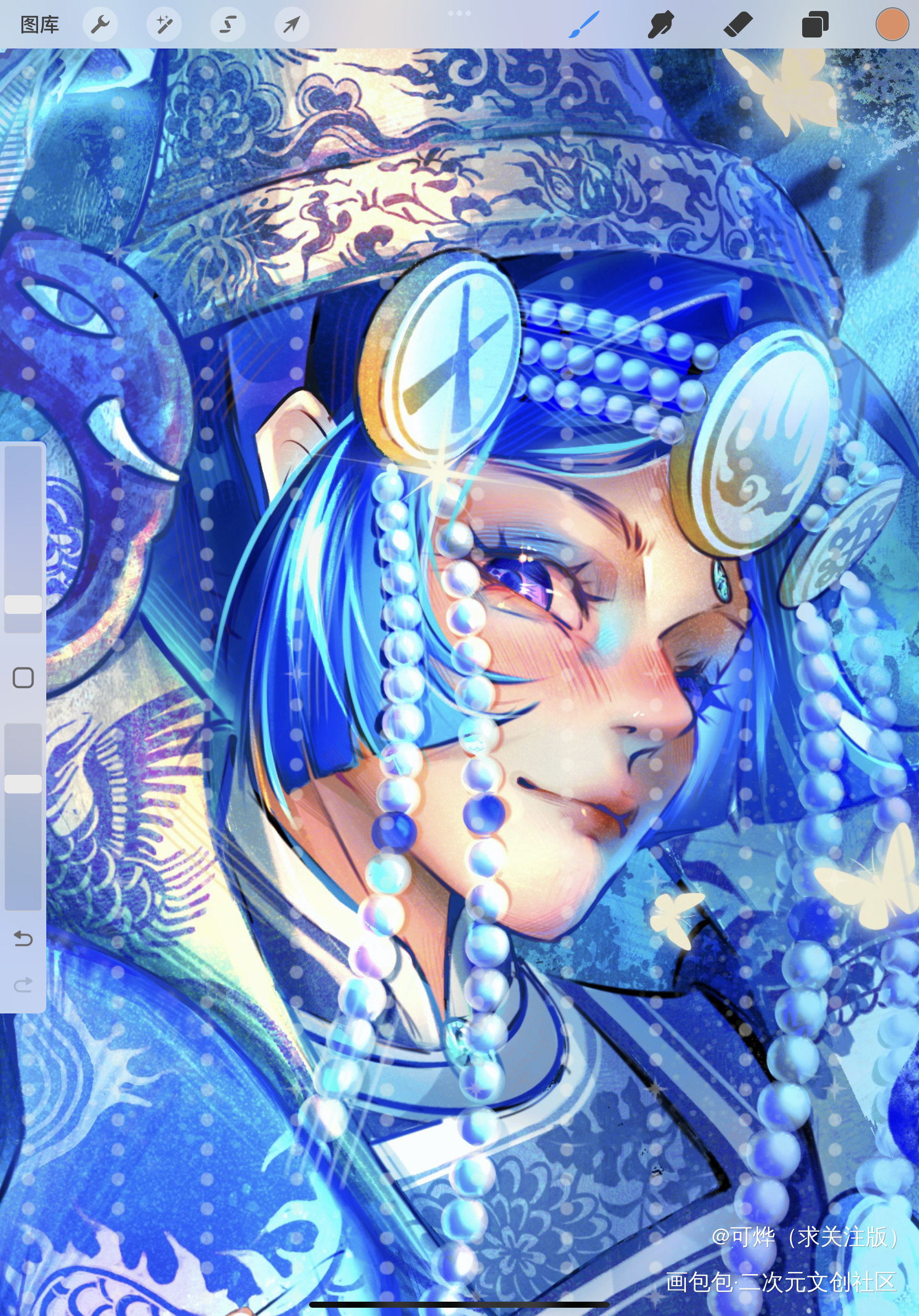 两年后回归_古风拟人插画文物拟人原创绘画作品