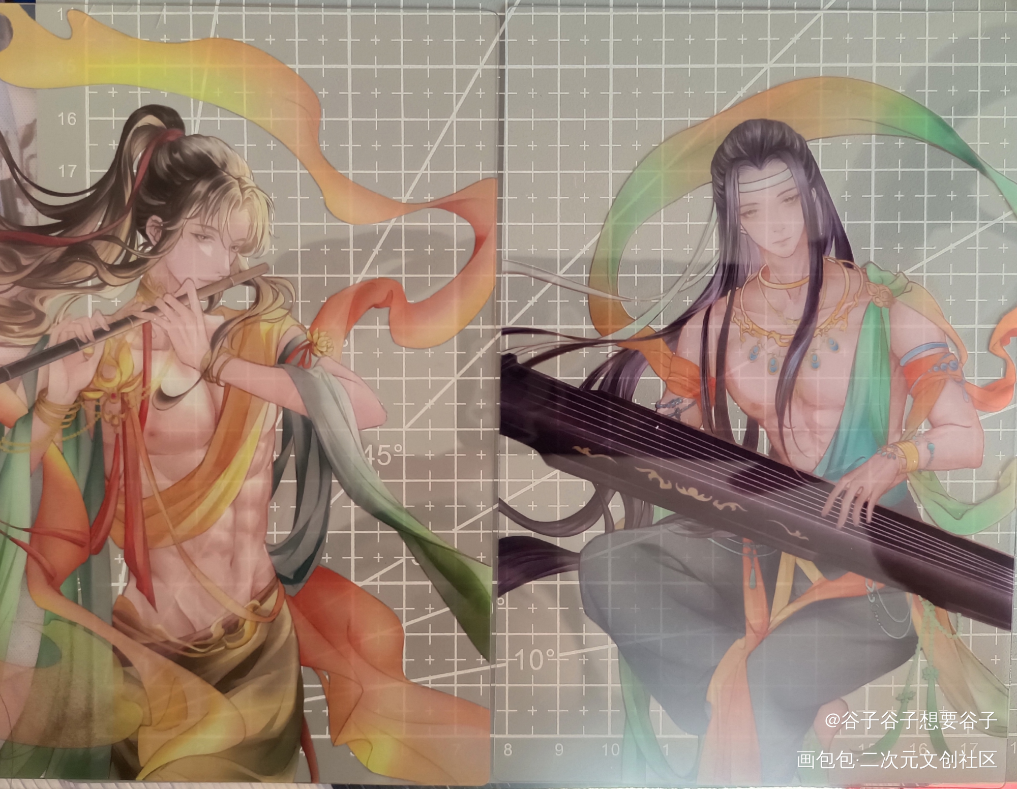 后面两张透卡合到一张了_魔道祖师无料返图忘羡蓝忘机·魔道祖师魏无羡·魔道祖师绘画作品