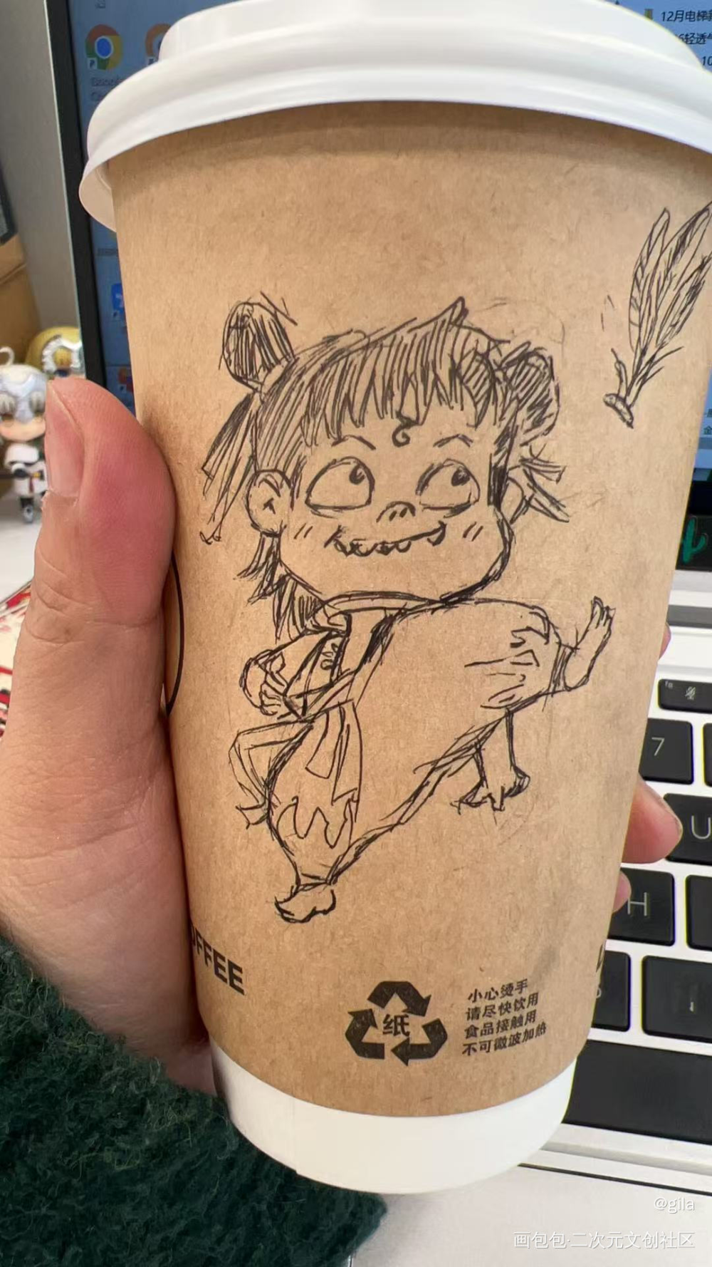 天雷滚滚我好怕怕_哪吒之魔童降世绘画作品