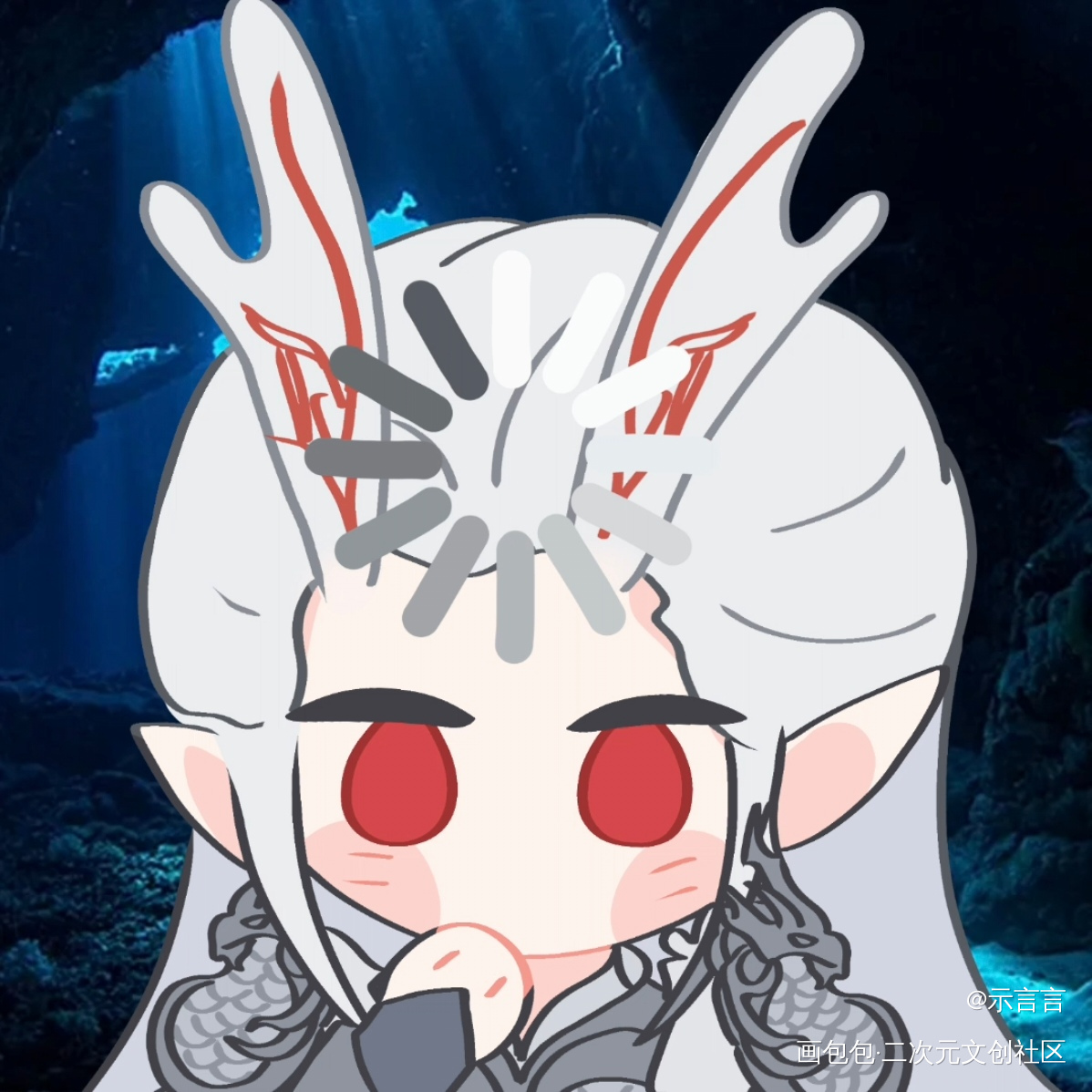 饼:难道不是吗？_敖光哪吒之魔童闹海敖丙哪吒绘画绘画作品
