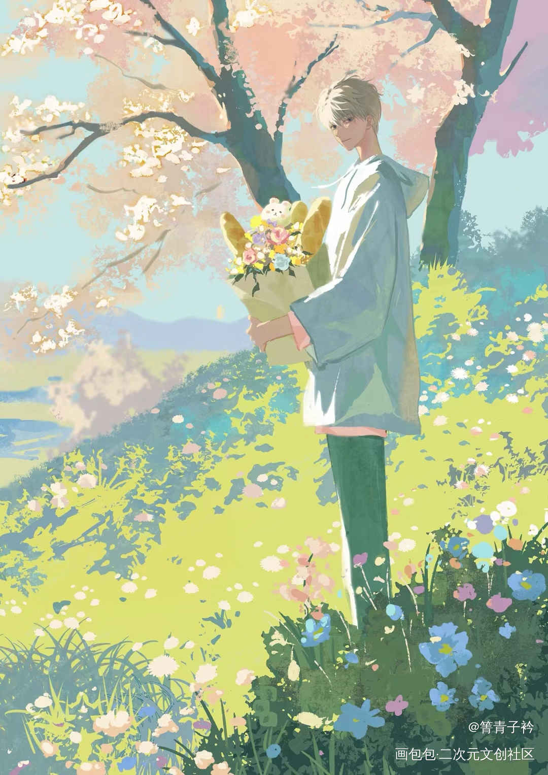sakura_恋与深空沈星回·恋与深KONG绘画作品