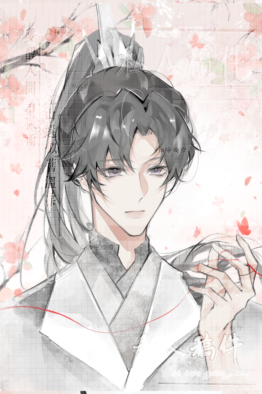 二哈和他的白猫师尊_二哈和他的白猫师尊墨燃绘画作品