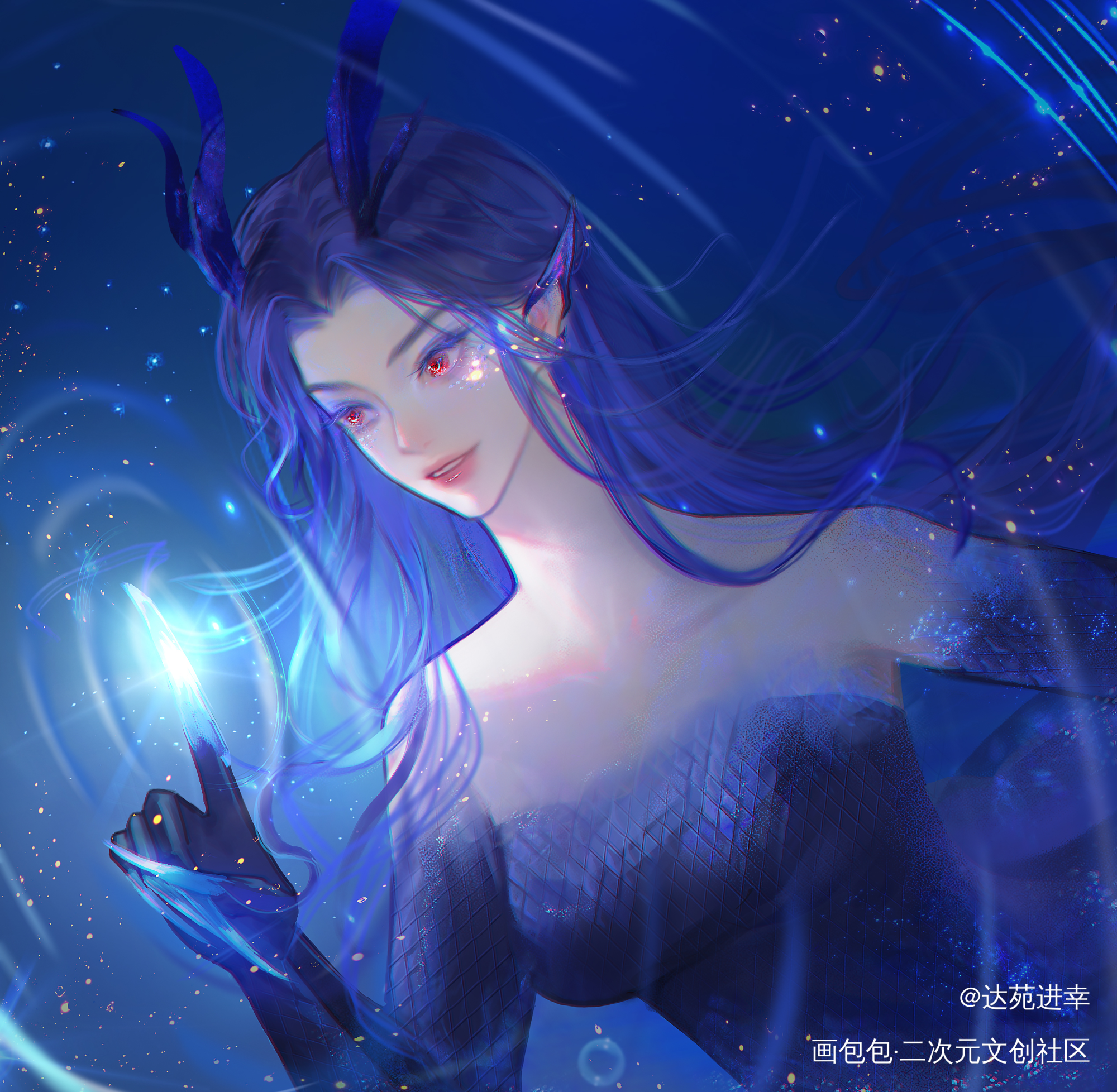 敖闰_熬闰哪吒之魔童闹海板绘绘画作品