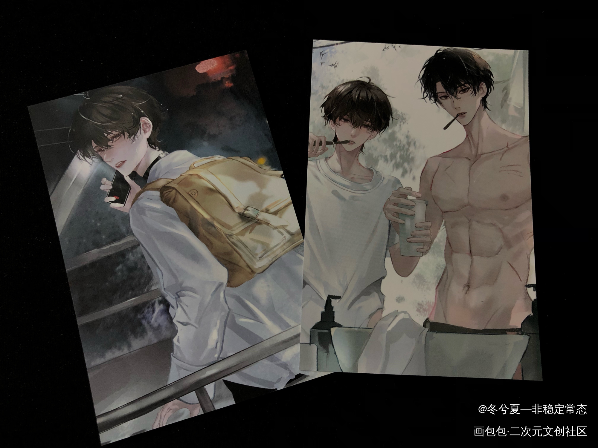 _囚于永夜画包包顾昀迟无料返图迟温然·囚于永夜绘画作品