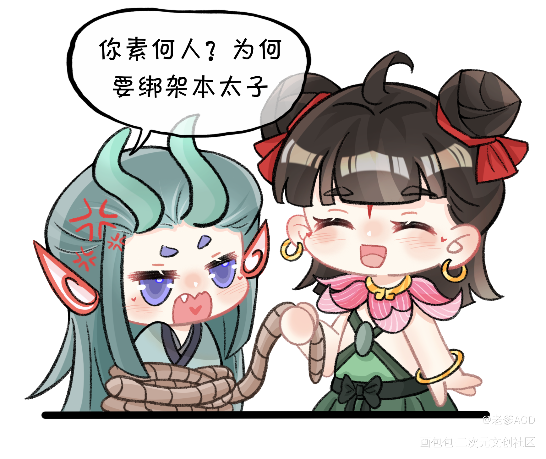 丙丙最喜欢吒吒了_藕饼我要上首推同人绘画绘画作品