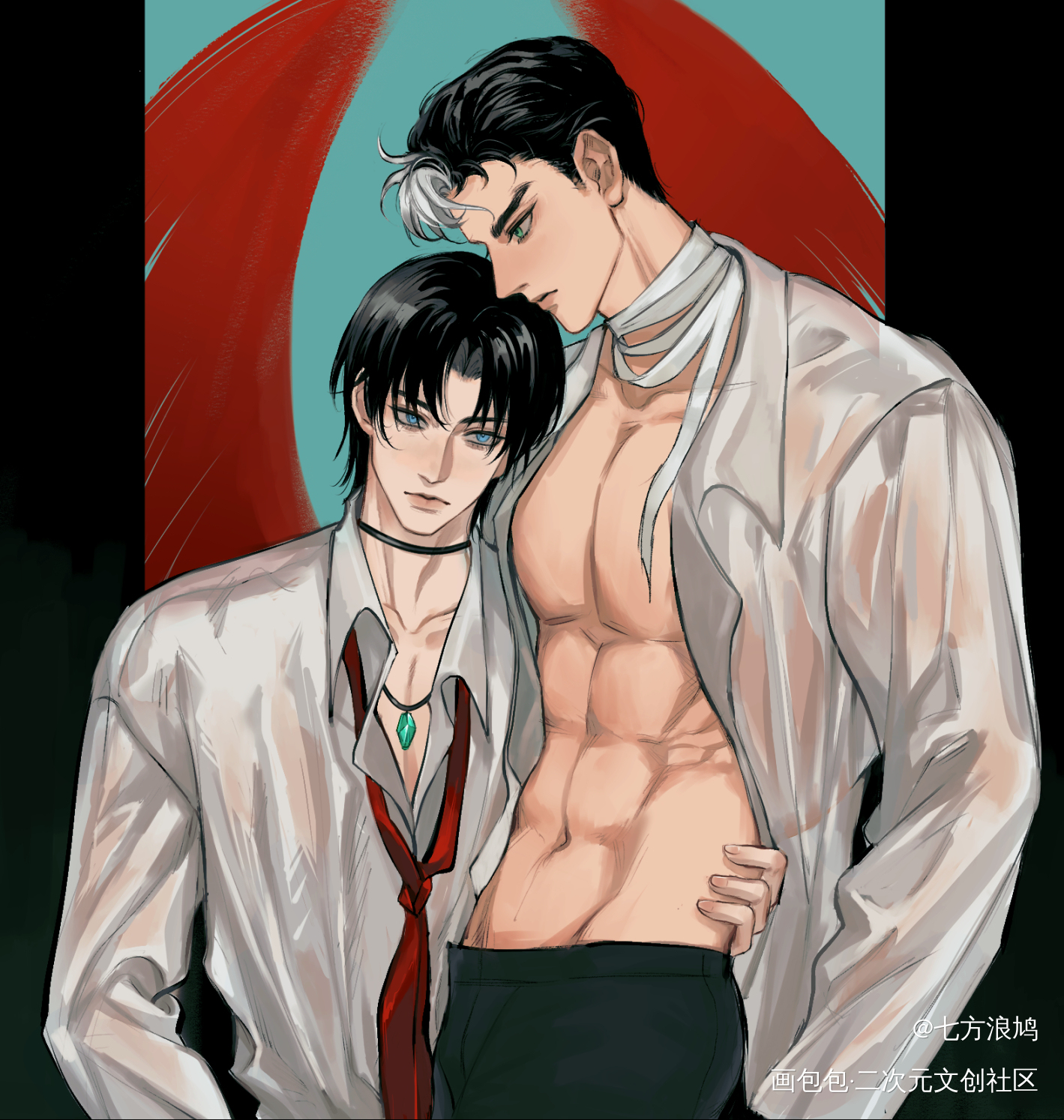 红鸟(´ . .̫ . `)_提姆德雷克红罗宾红头罩杰森陶德Jasontodd插画同人DC板绘绘画绘画作品