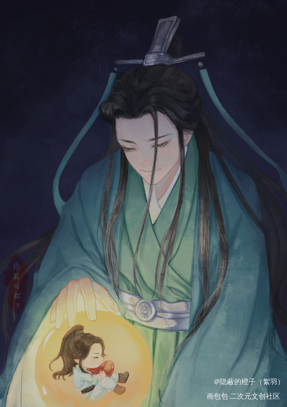 冰秋_人渣反派自救系统冰秋沈清秋洛冰河绘画作品
