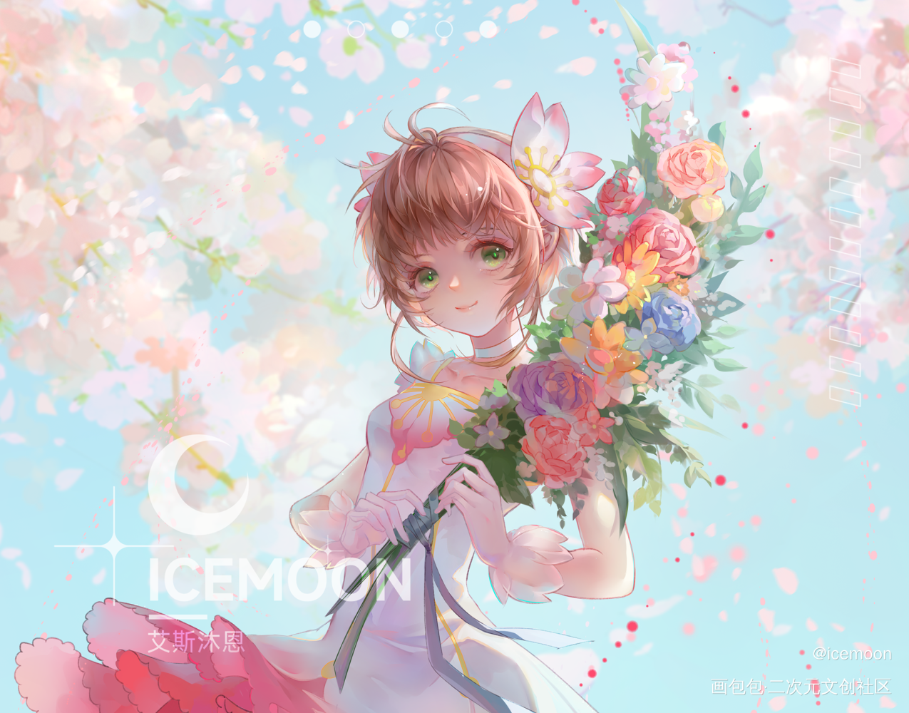 春天，小樱～_百变小樱魔卡少女樱木之本樱绘画作品