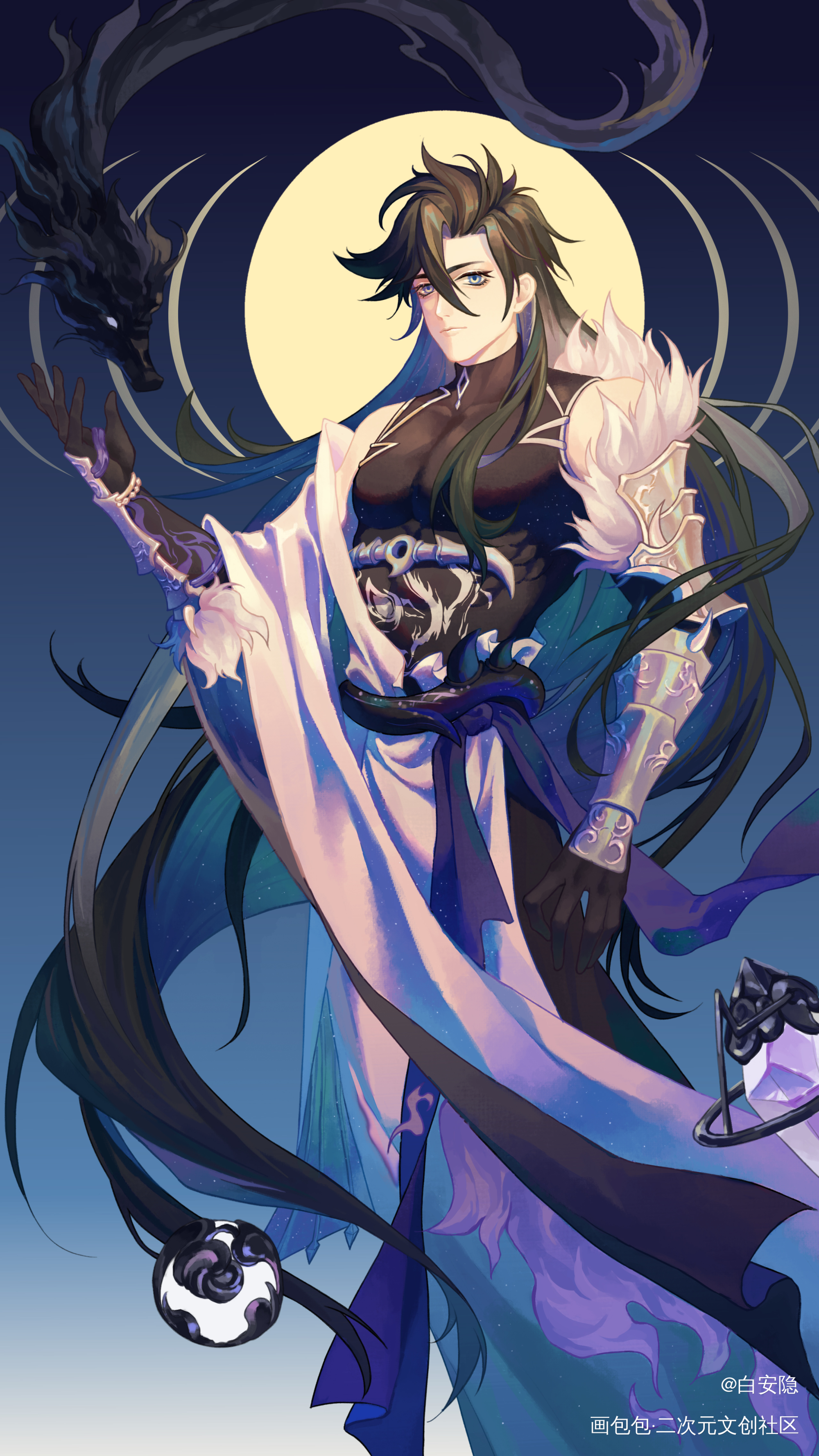 失踪人口回归_阴阳师荒平涂同人神启荒绘画作品