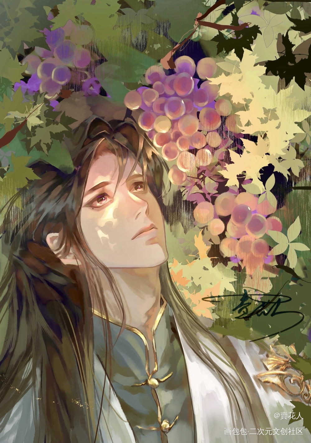 🍇_二哈和他的白猫师尊楚晚宁绘画作品