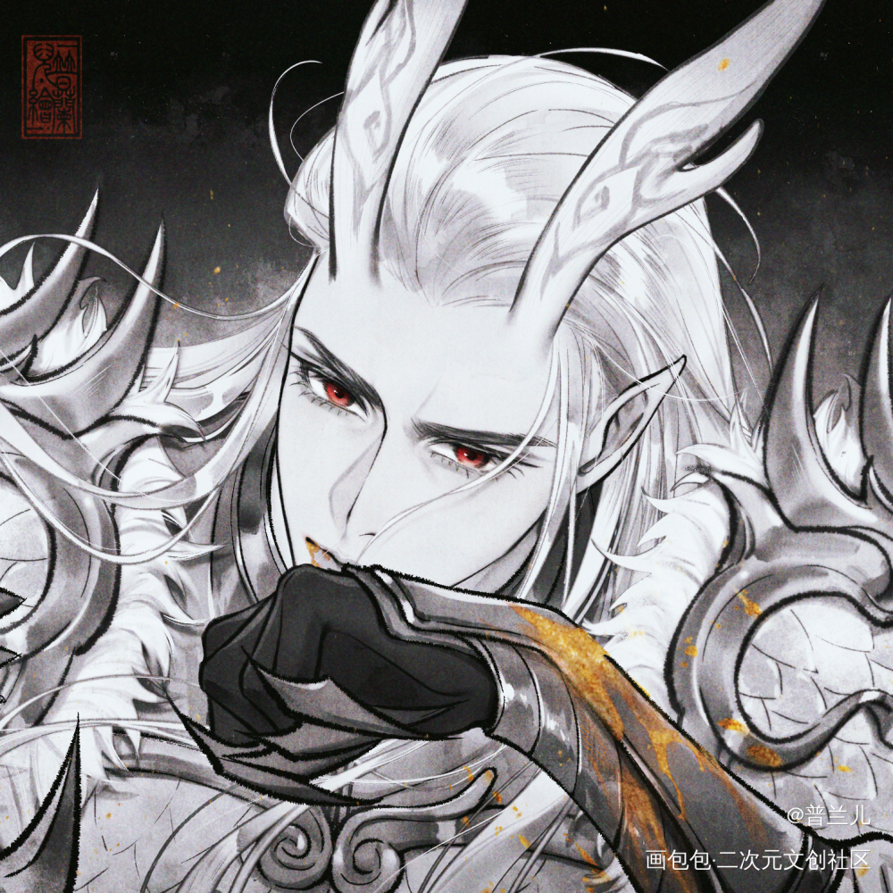 【敖光】战损爹咪！_哪吒之魔童降世敖光头像同人绘画绘画作品