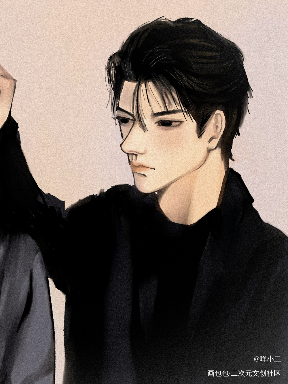 _双男主画画小说封面绘画作品