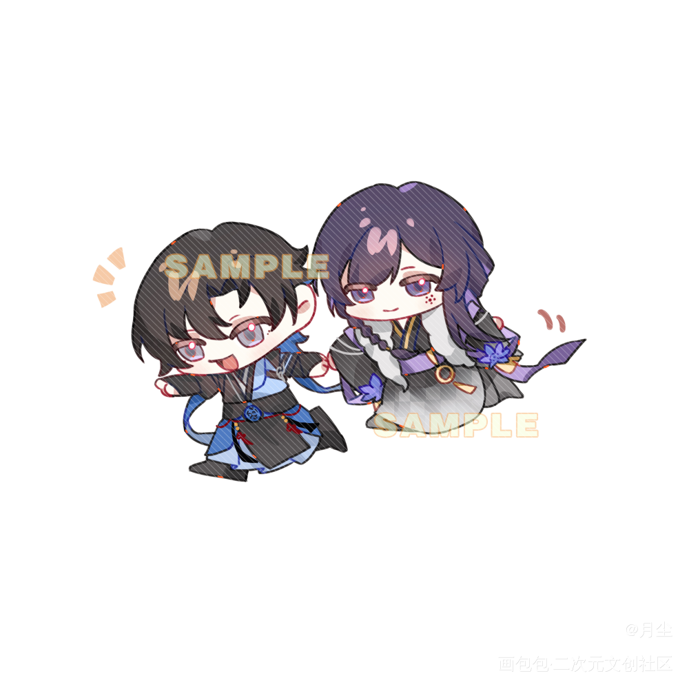［约稿］双人qq人一张_Q版求约稿白菜约稿接稿画师约稿约稿绘画绘画作品