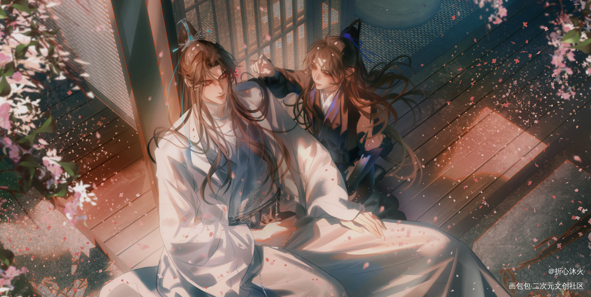 知我晦暗，许我春朝。_二哈和他的白猫师尊燃晚绘画原创绘画作品