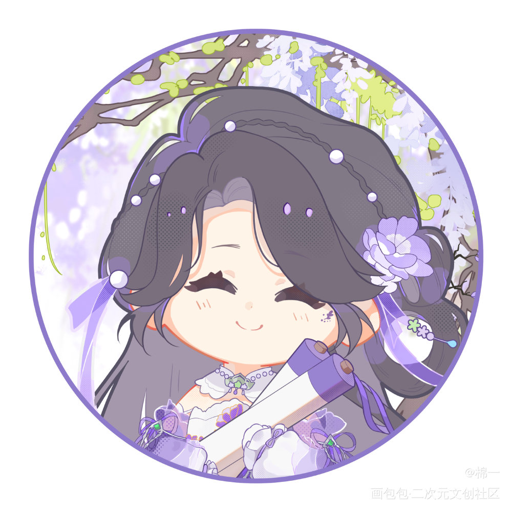 开门呐！我系花挪！_剑网3剑网3万花绘画作品