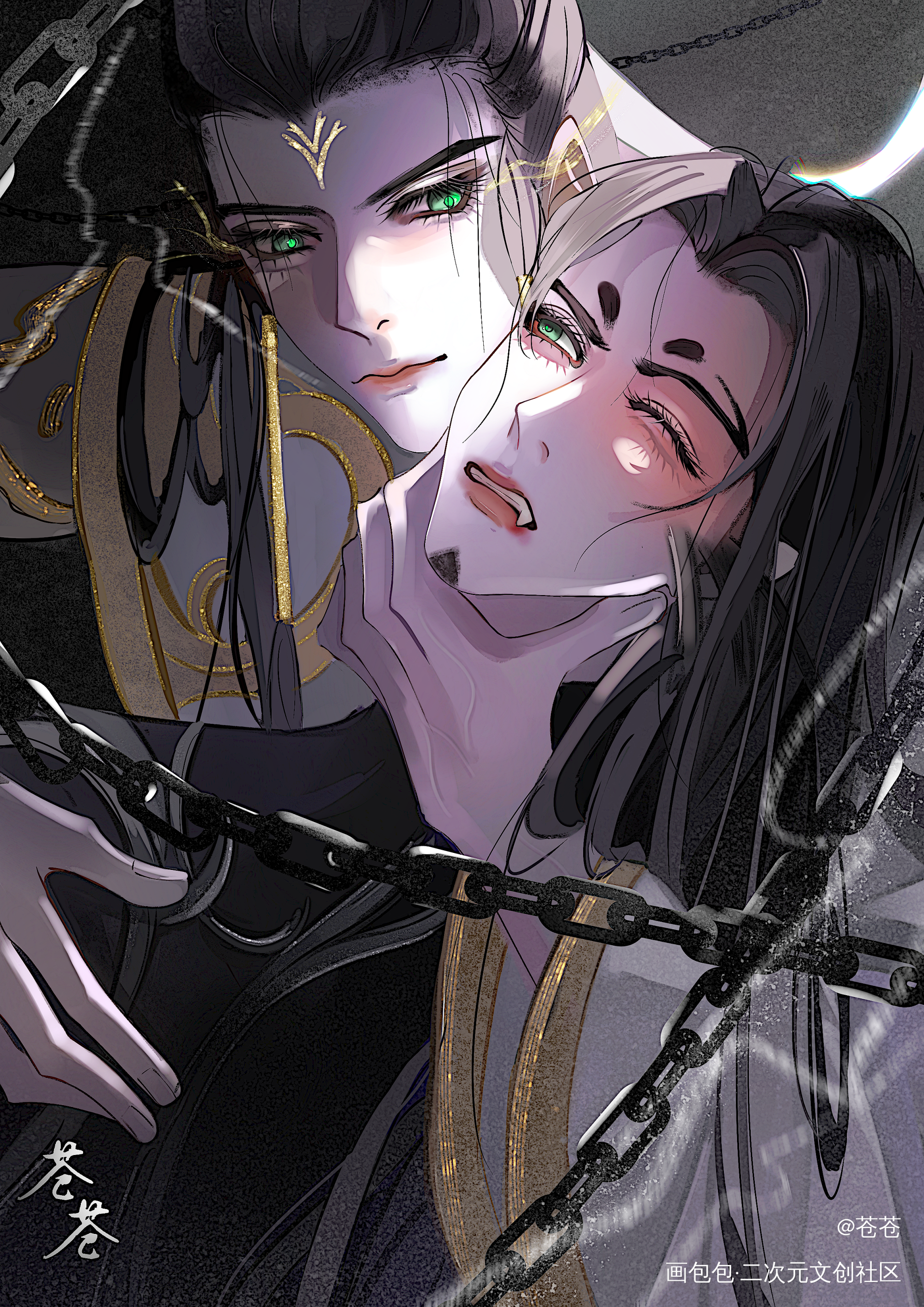 “师叔最好乖乖听话——”_哪吒之魔童降世鹿豹哪吒之魔童闹海绘画作品