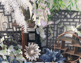 折去江南满涧花 雪上蜀郡好还家_绘画作品
