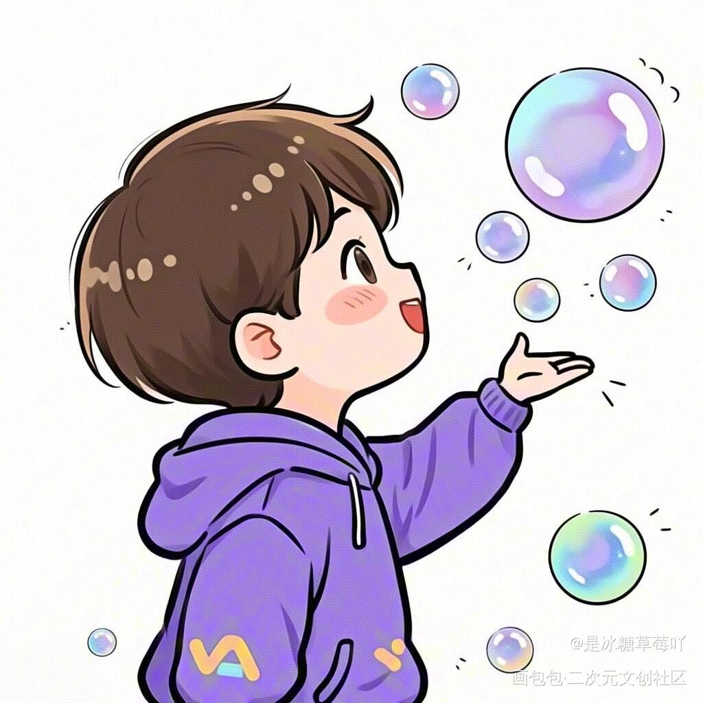 _ins风动画桌面可爱古风Q版绘画作品
