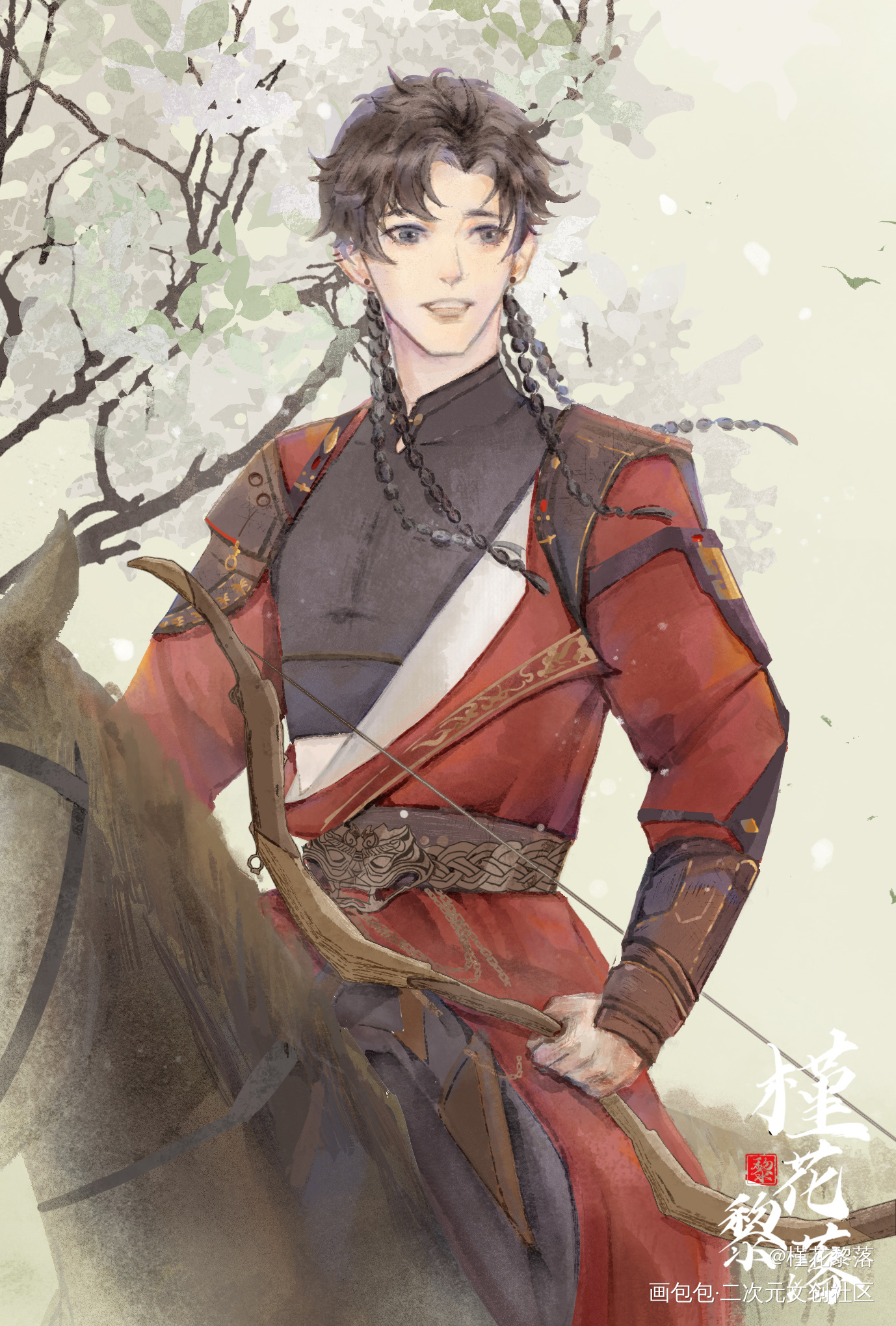 春猎_孙策古风绘画作品
