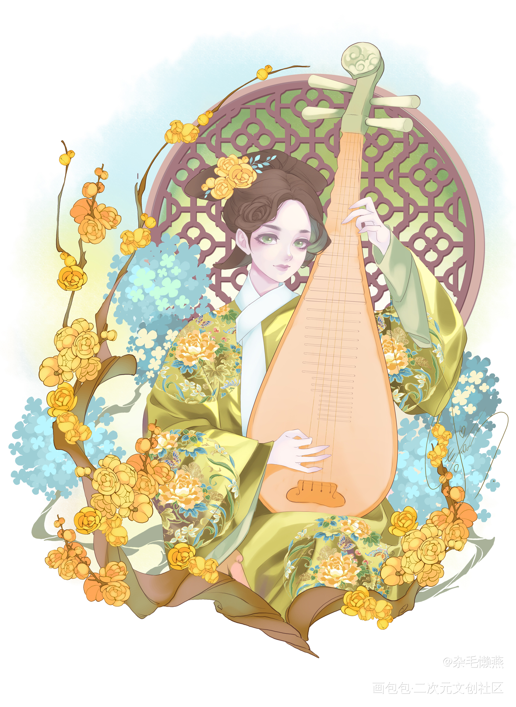 暗香琵琶语_绘画作品