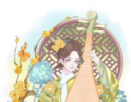 暗香琵琶语_绘画作品