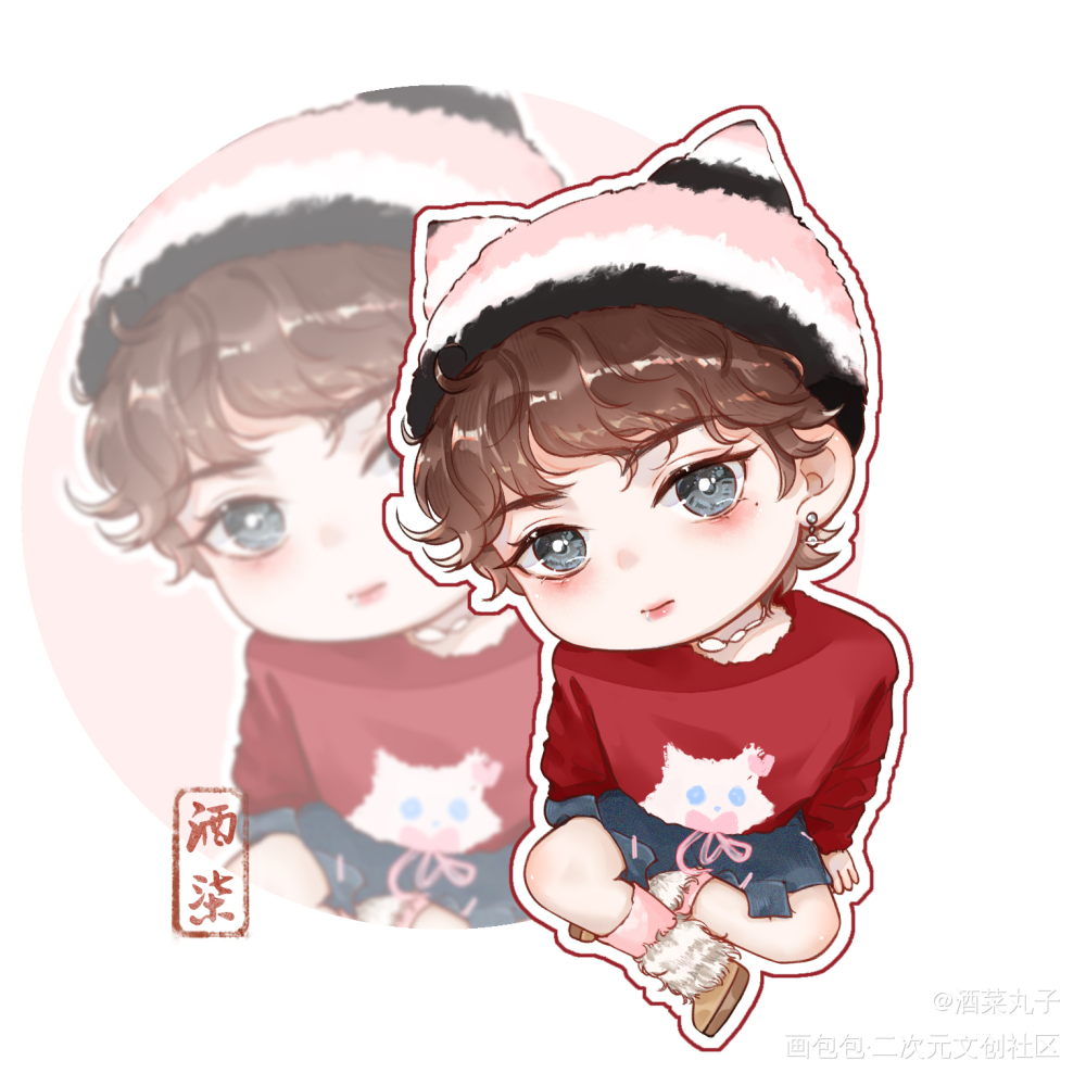 陈律_Q版人物真人转Q陈律绘画作品