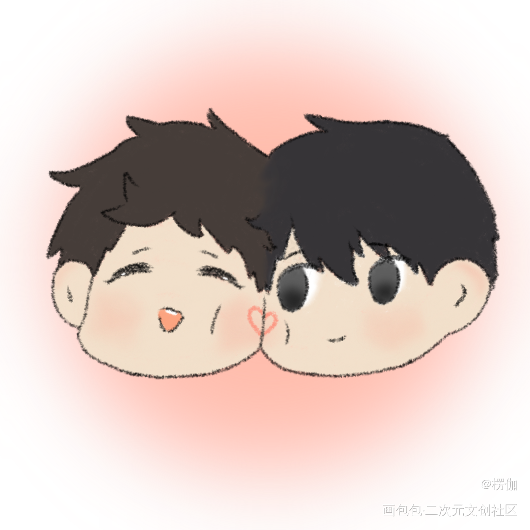 瓶邪贴贴❤️_盗墓笔记瓶邪吴邪张起灵Q版绘画作品