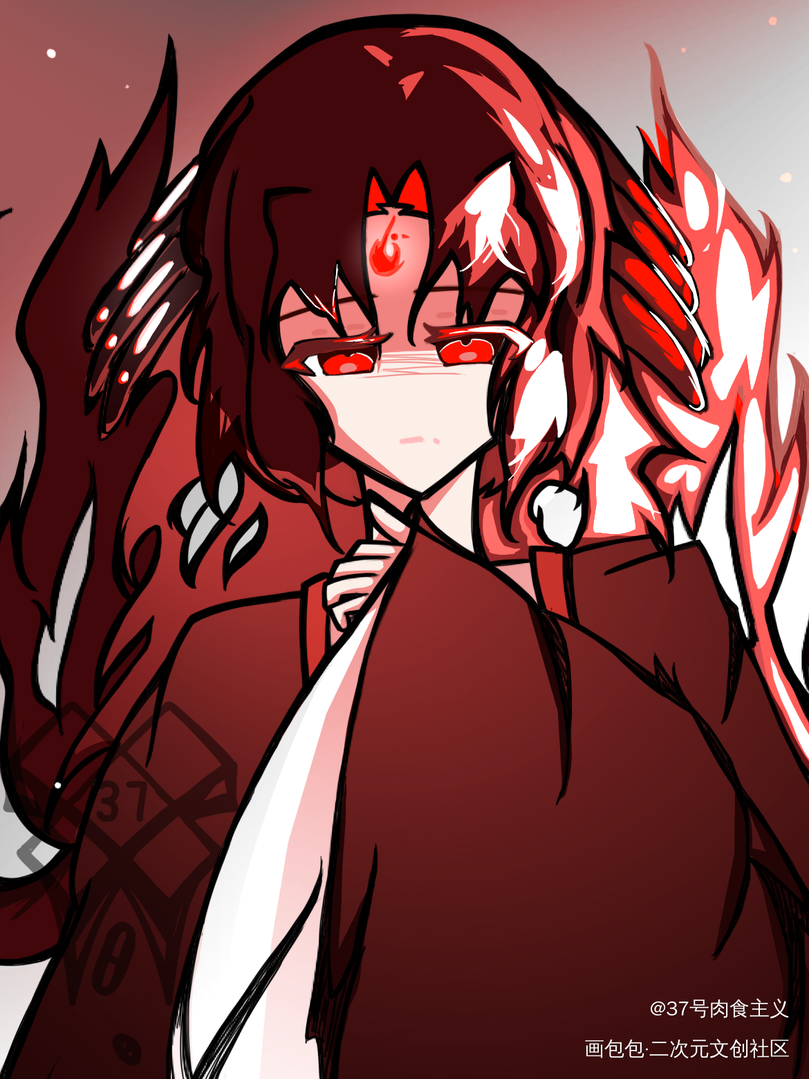 渡鸦塑洛冰河成图_人渣反派自救系统渡鸦塑洛冰河·人渣反派自救系统洛冰河渣反同人创作大赏渣反绘画作品