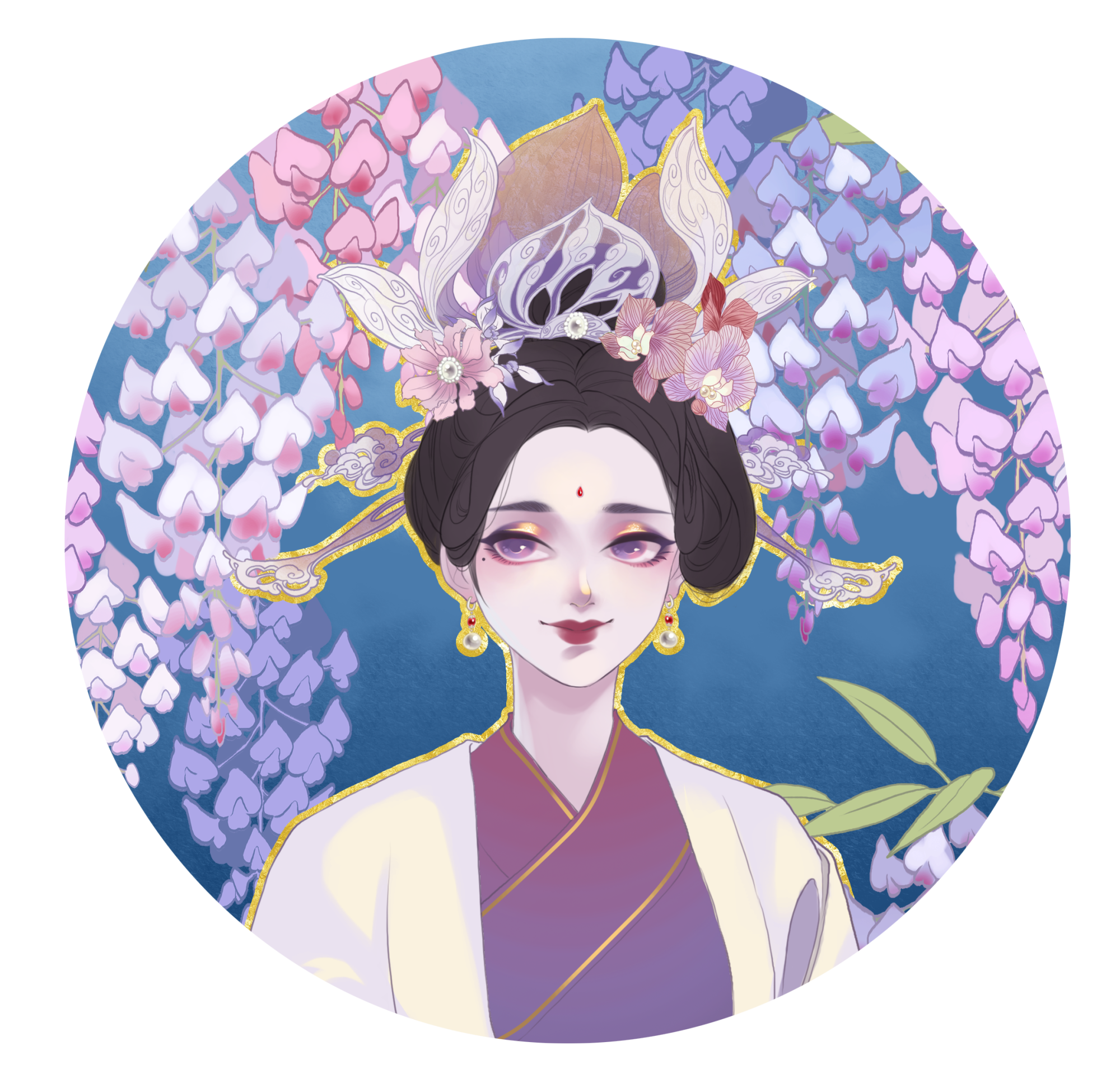 藤萝雪客_绘画作品