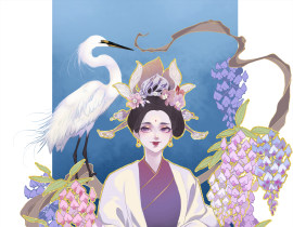 藤萝雪客_绘画作品