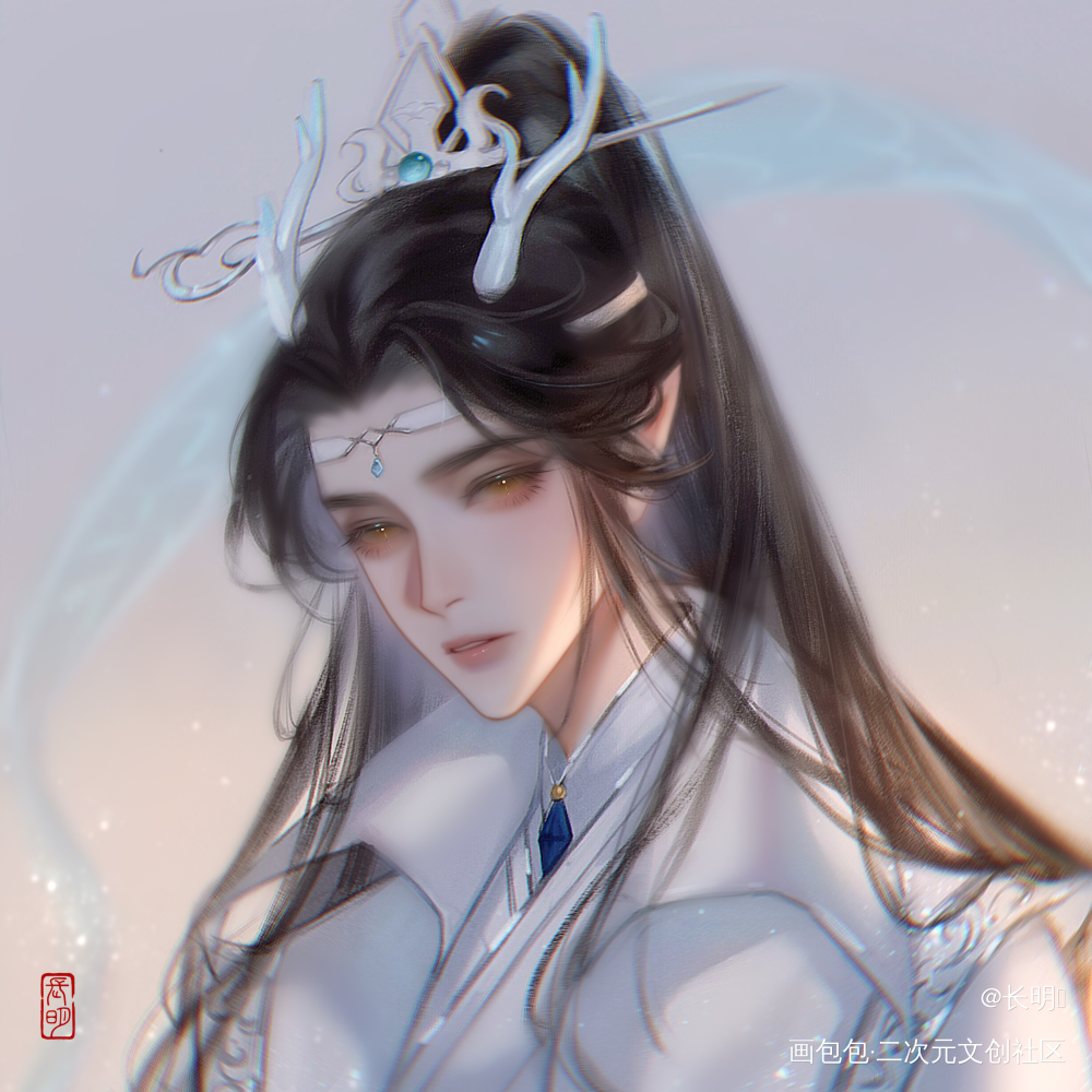 一只小龙叽_魔道祖师忘羡蓝忘机绘画作品
