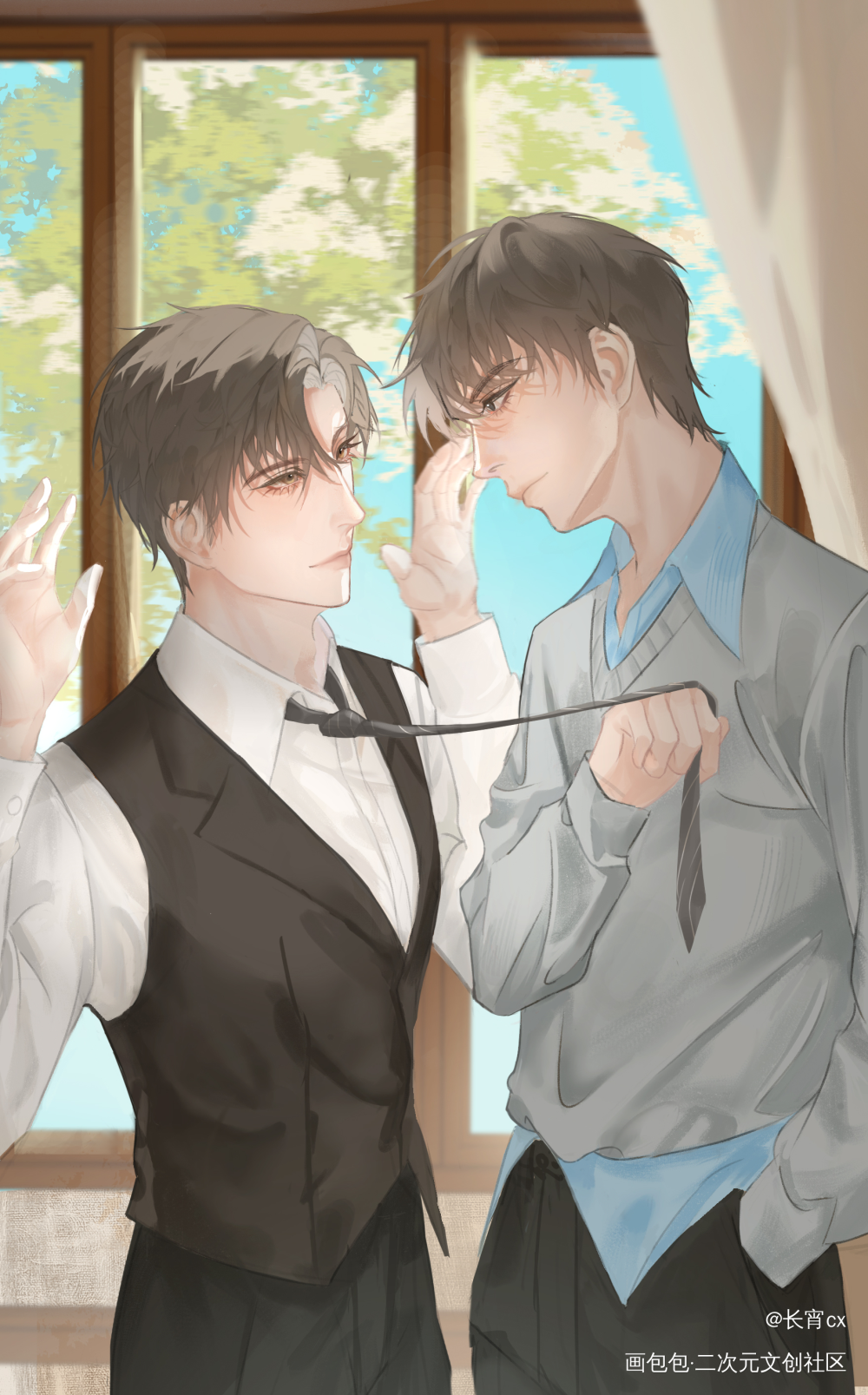 _188男团李简李玉你却爱着一个他-简隋英-绘画作品