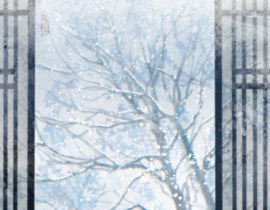 只要伞面的雪不融化_绘画作品