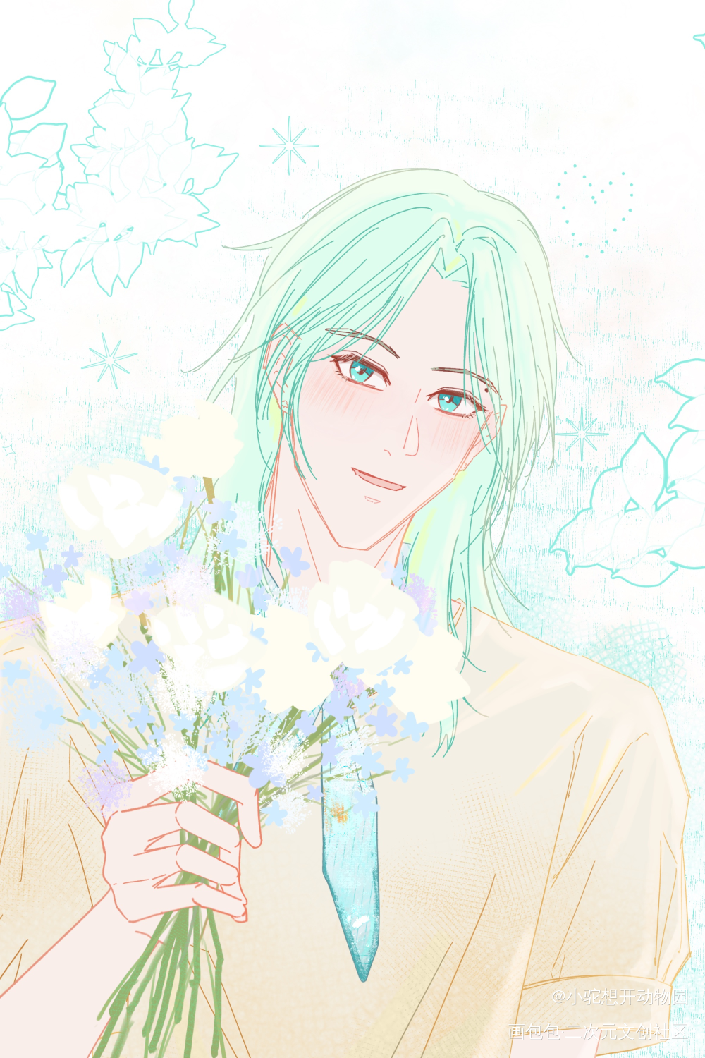 第二十一个儿童节快乐_平涂日系生贺儿童节自设绘画作品