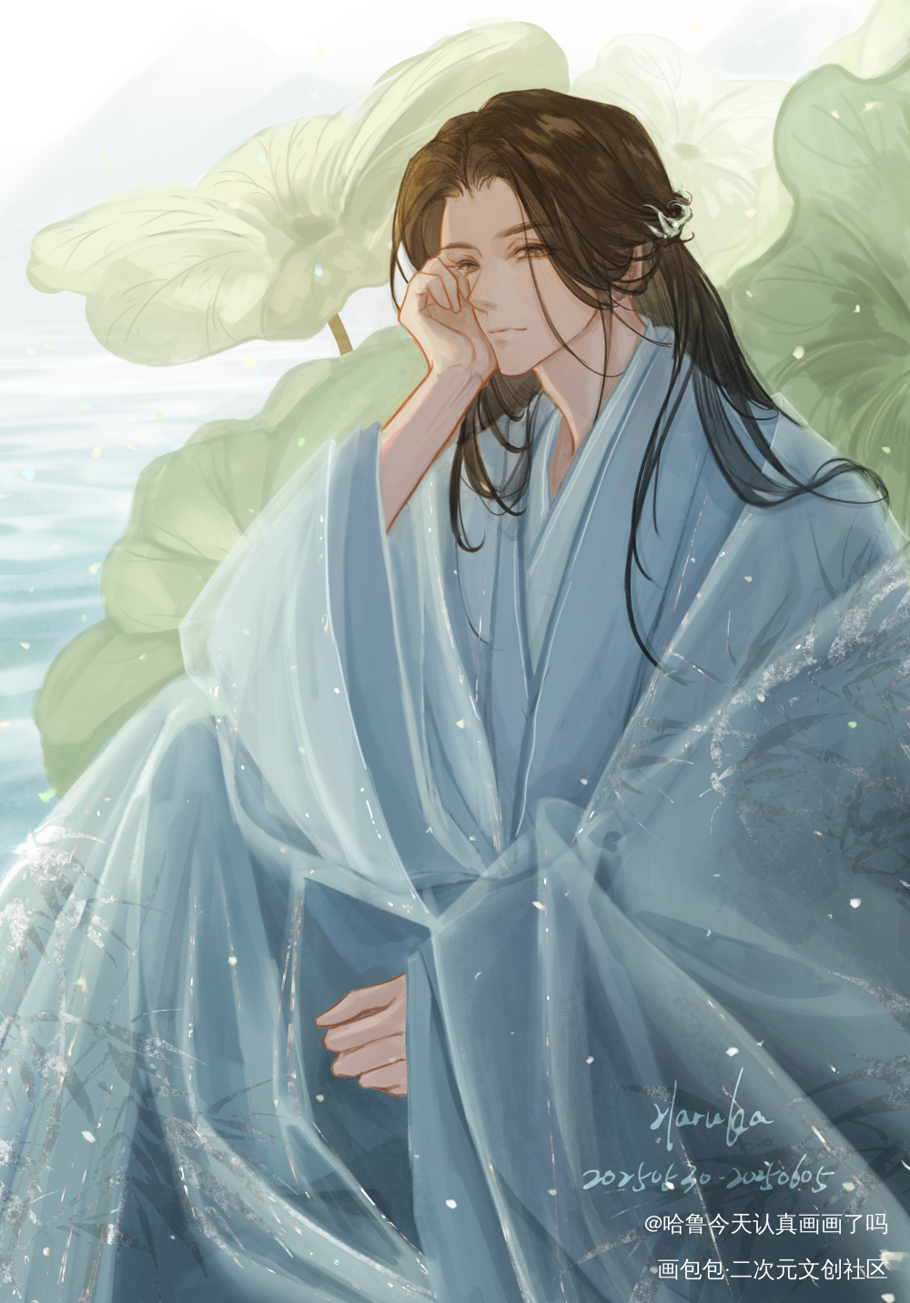 莲叶何田田_杀破狼长顾顾昀绘画作品