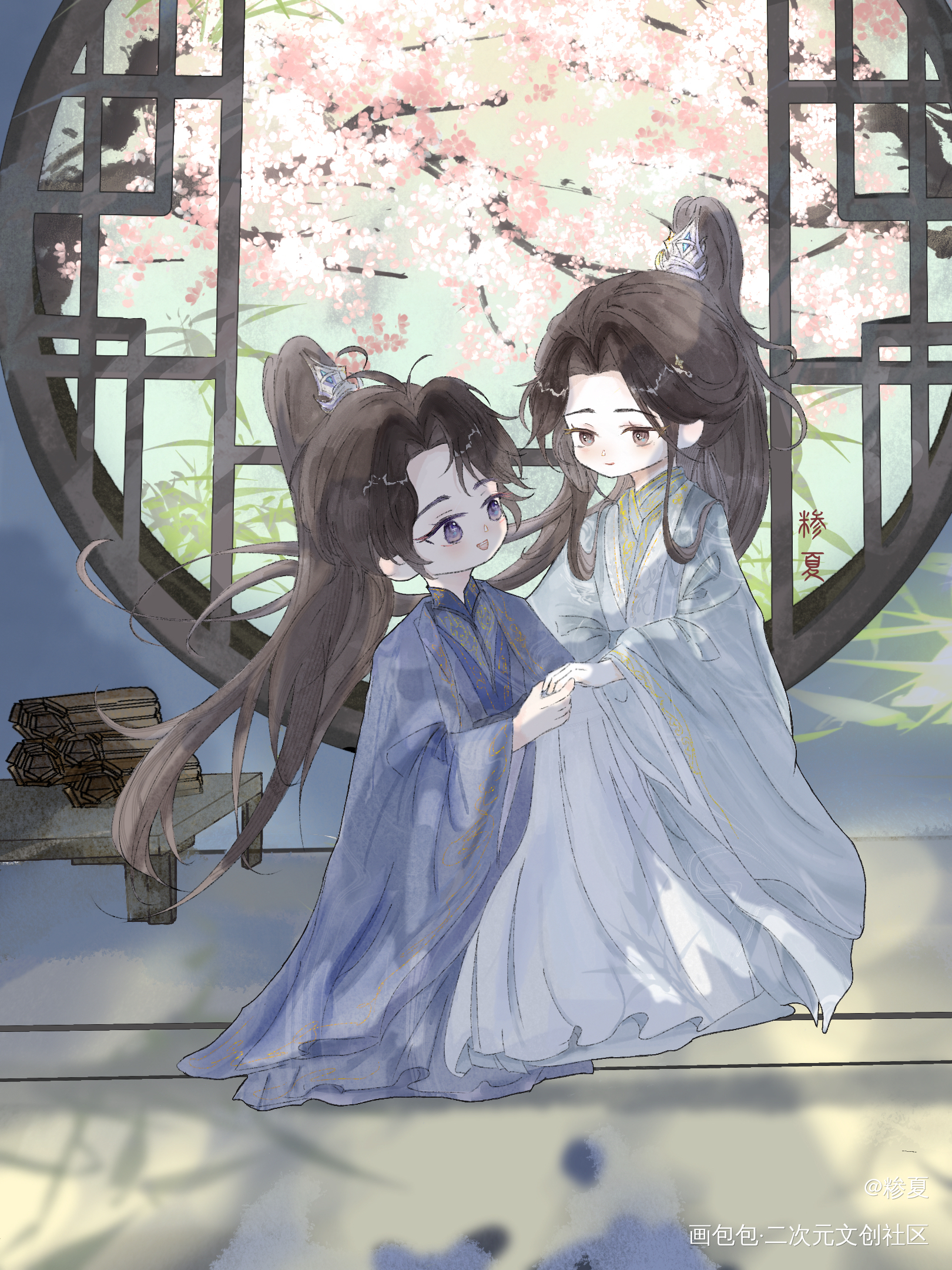 _二哈和他的白猫师尊燃晚绘画作品