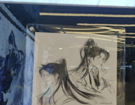 高马尾夫夫就是般配！_绘画作品