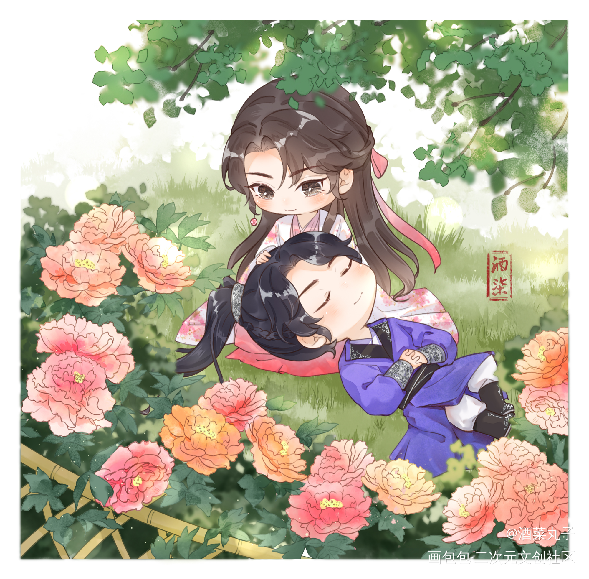 _将进酒Q版绘画作品