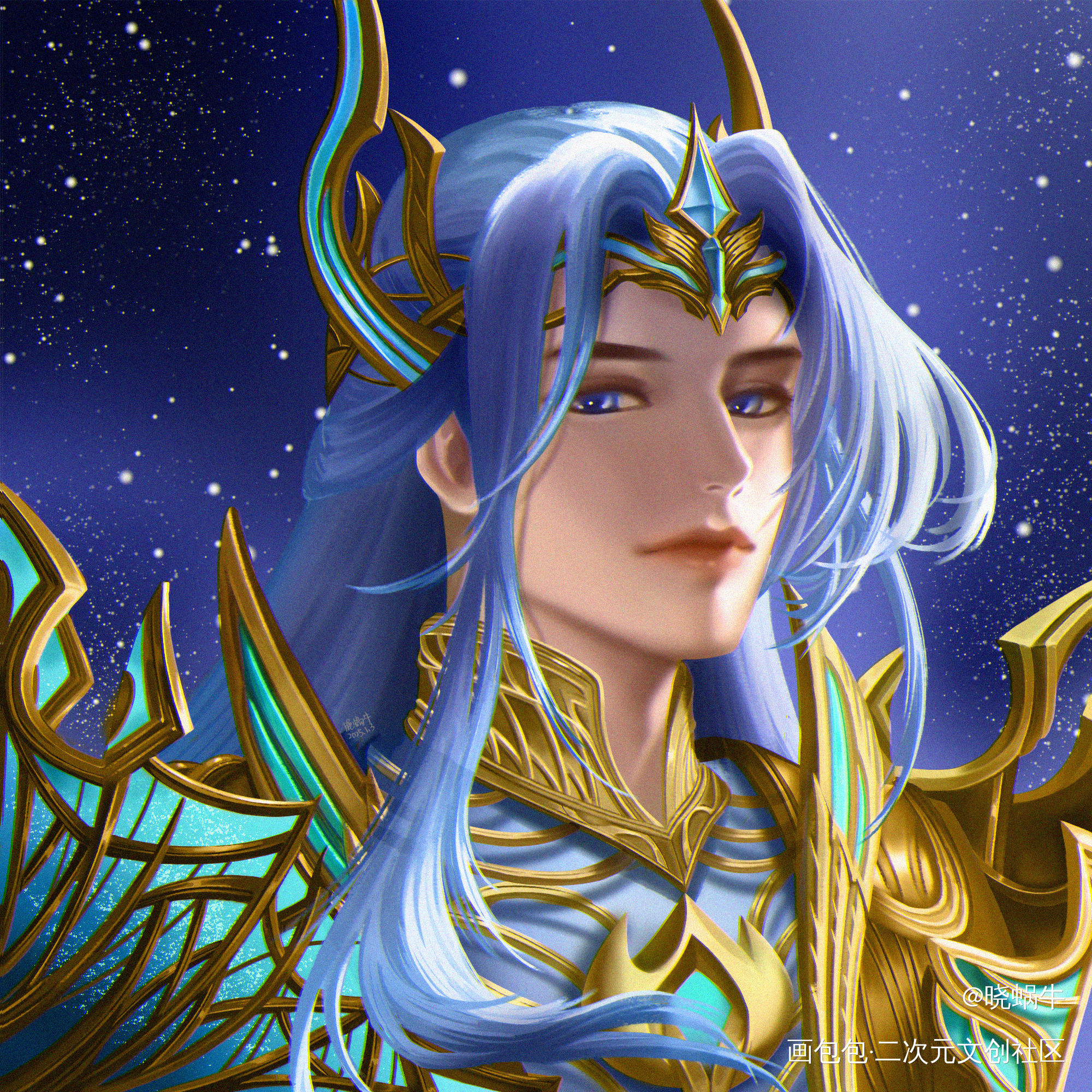 【斗罗大陆】海神唐三_海神唐三斗罗大陆唐三绘画作品