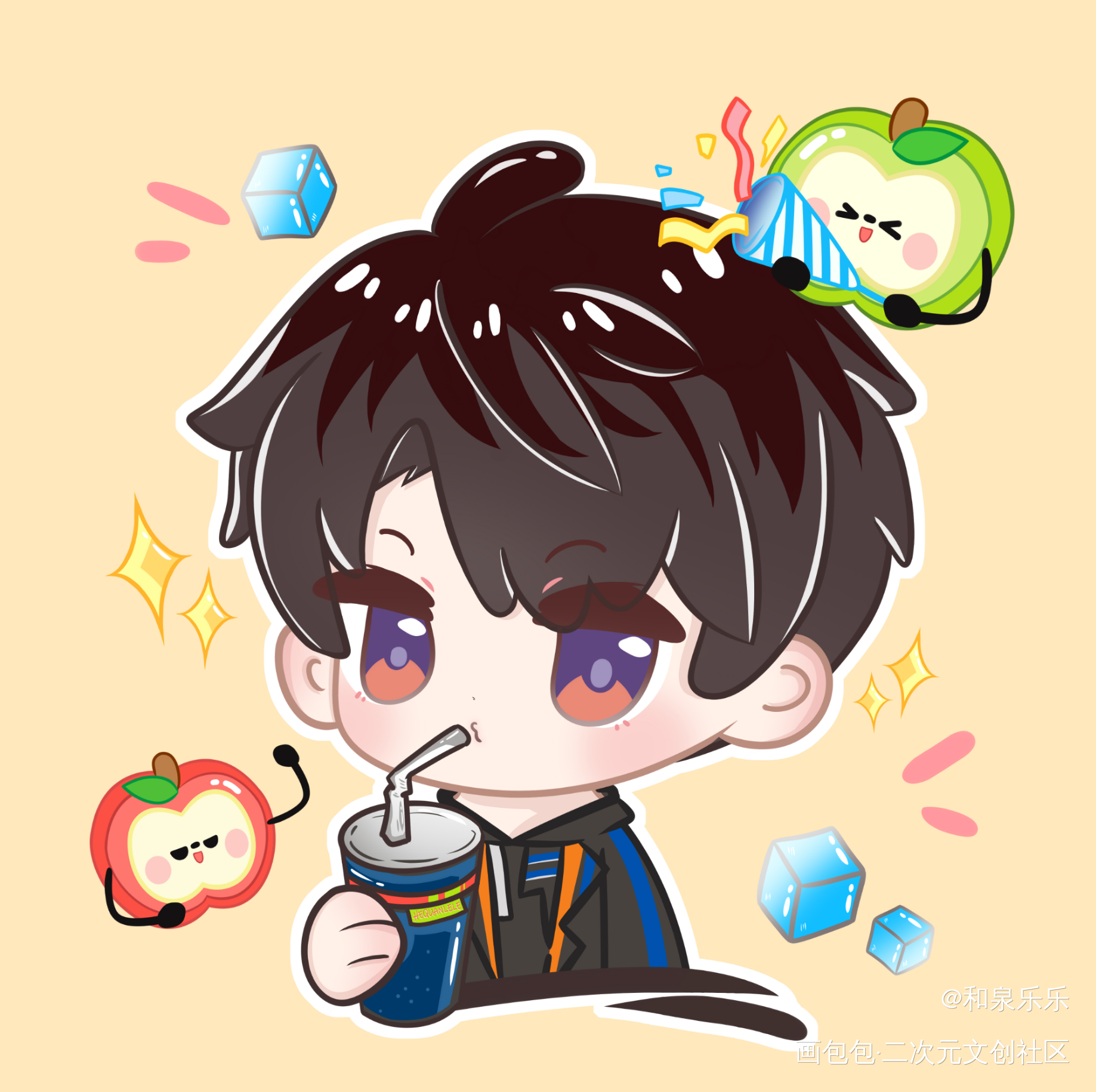 夏以昼｜生贺QQ人_恋与深空无料生贺夏以昼绘画作品