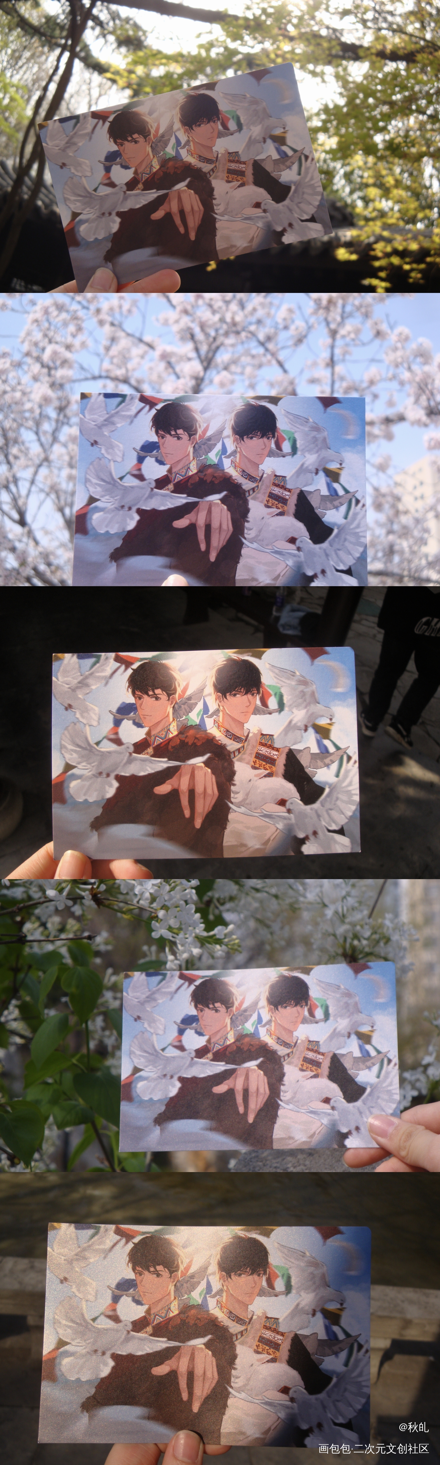 樱花➕阳光➕身边人_盗墓笔记站外返图绘画作品