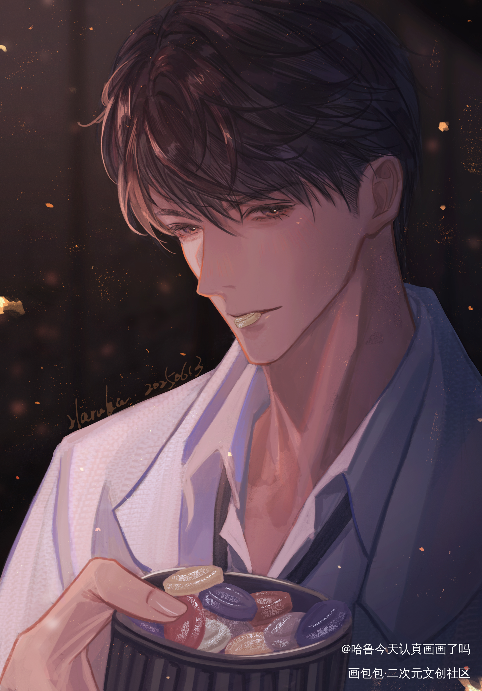 生日快乐，夏以昼。_恋与深空夏以昼绘画作品