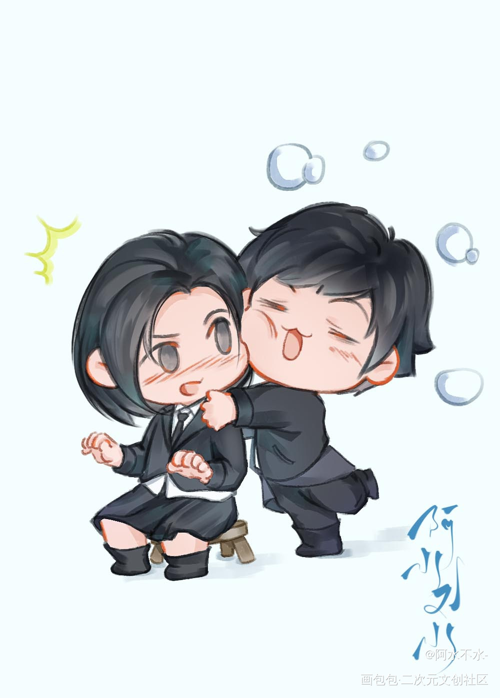 闺蜜组＋1_五月天绘画作品